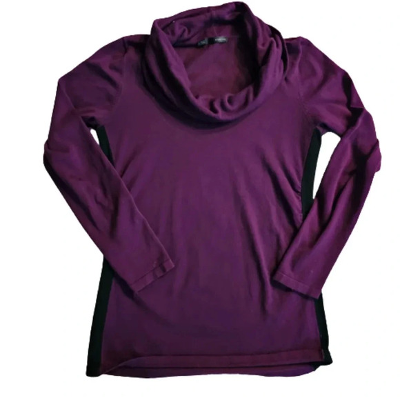 Maurices Sweaters - Maurices Purple Cowl neck Sweater with black stripe on each side